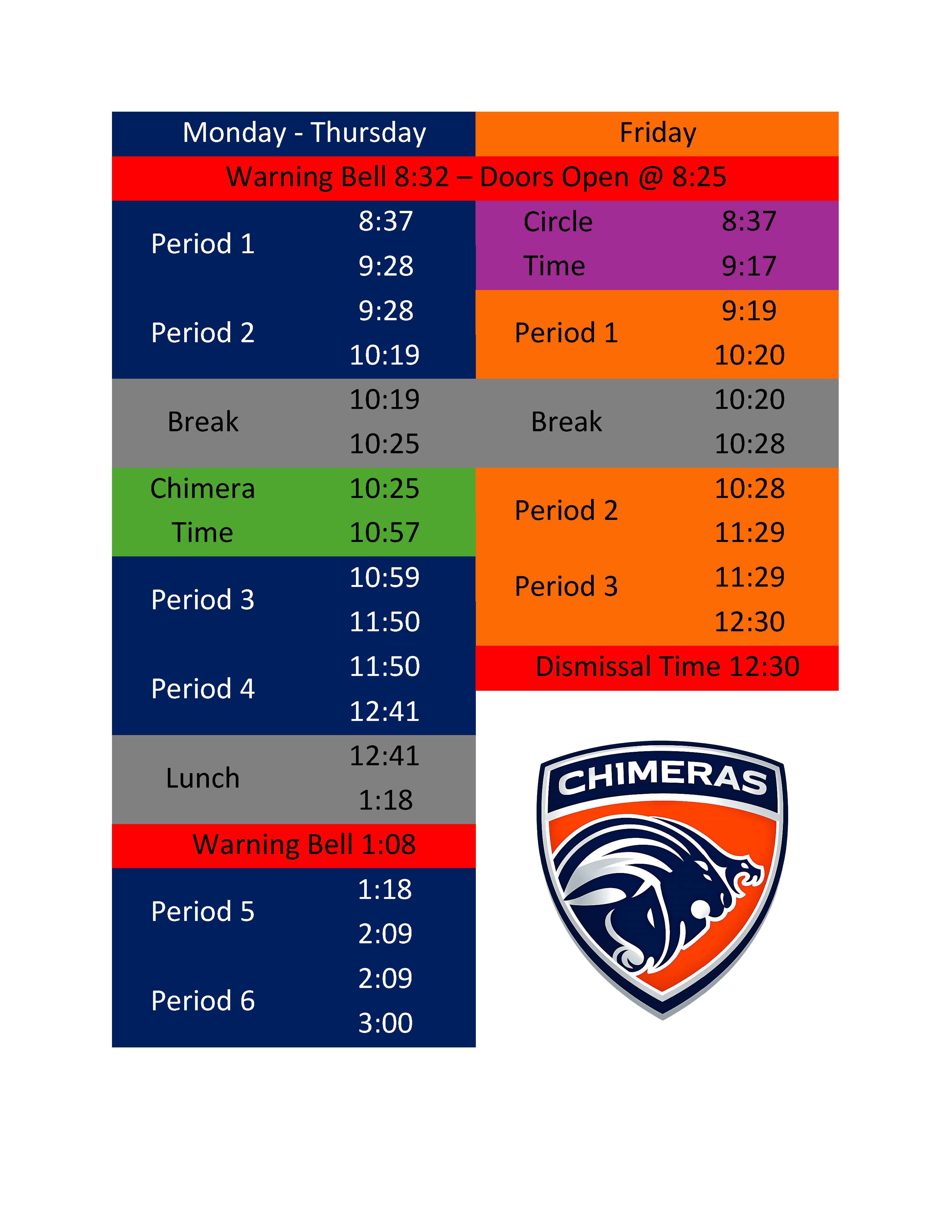2026-27 Bell Schedule